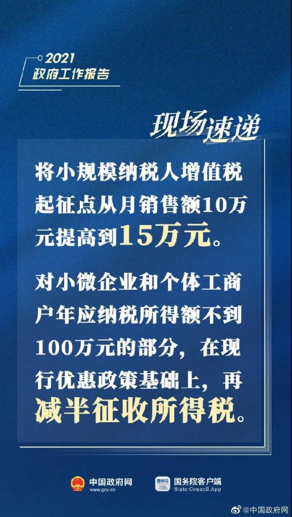 2021兩會重磅消息！增值稅起征點提高！